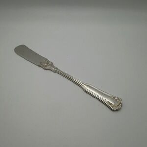 1835 R Wallace Troy Silverplate Flat Butter Spreader Pat Vintage